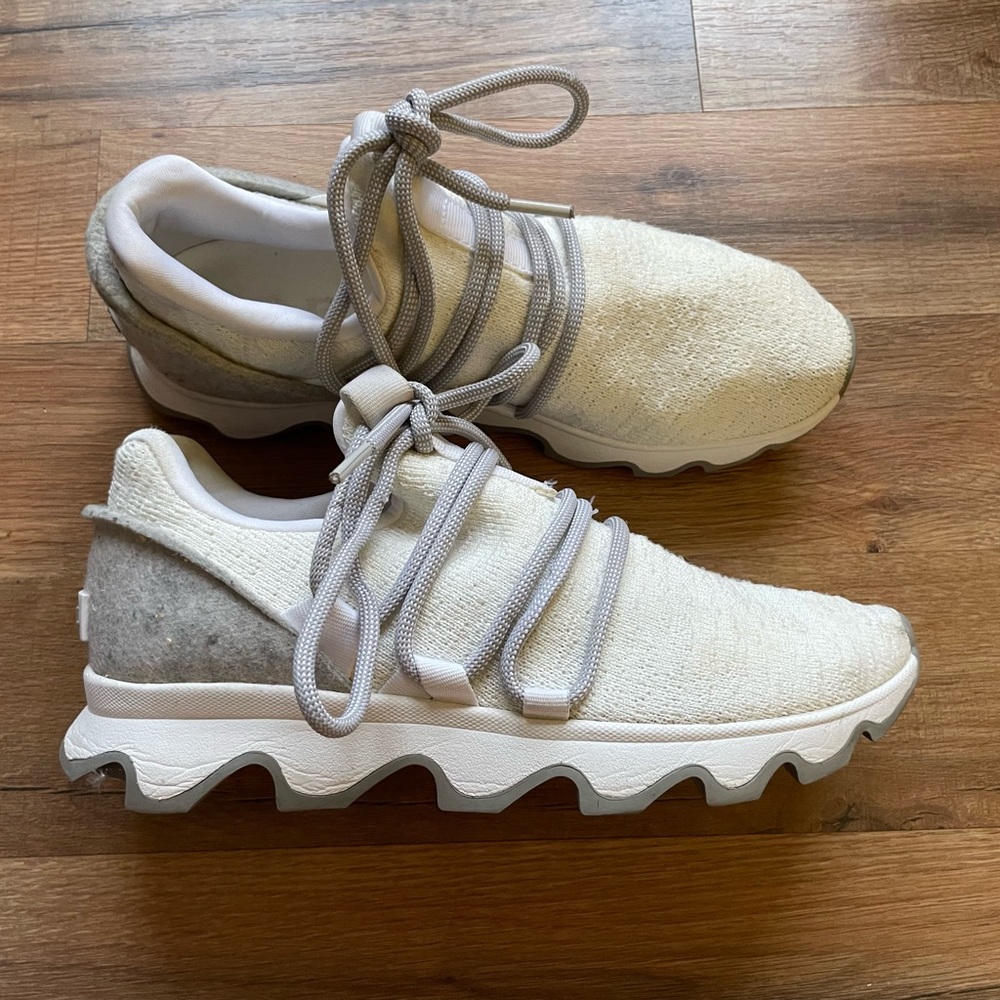 Sorel Women's Athletic Shoes in Cream and Gray
